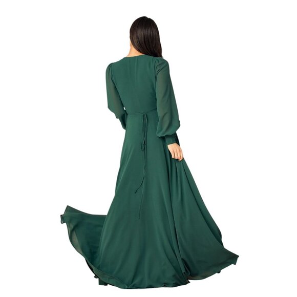 Lulus My Whole Heart Green Wrap Long Sleeve Maxi Dress - Picture 4 of 14
